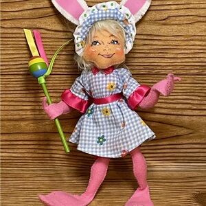 Annalee Pink and Blue Bunny Doll